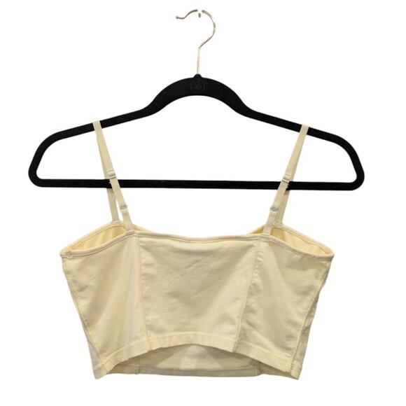 Talula Pastel Yellow Bustier Style Crop Top - Picture 2 of 4